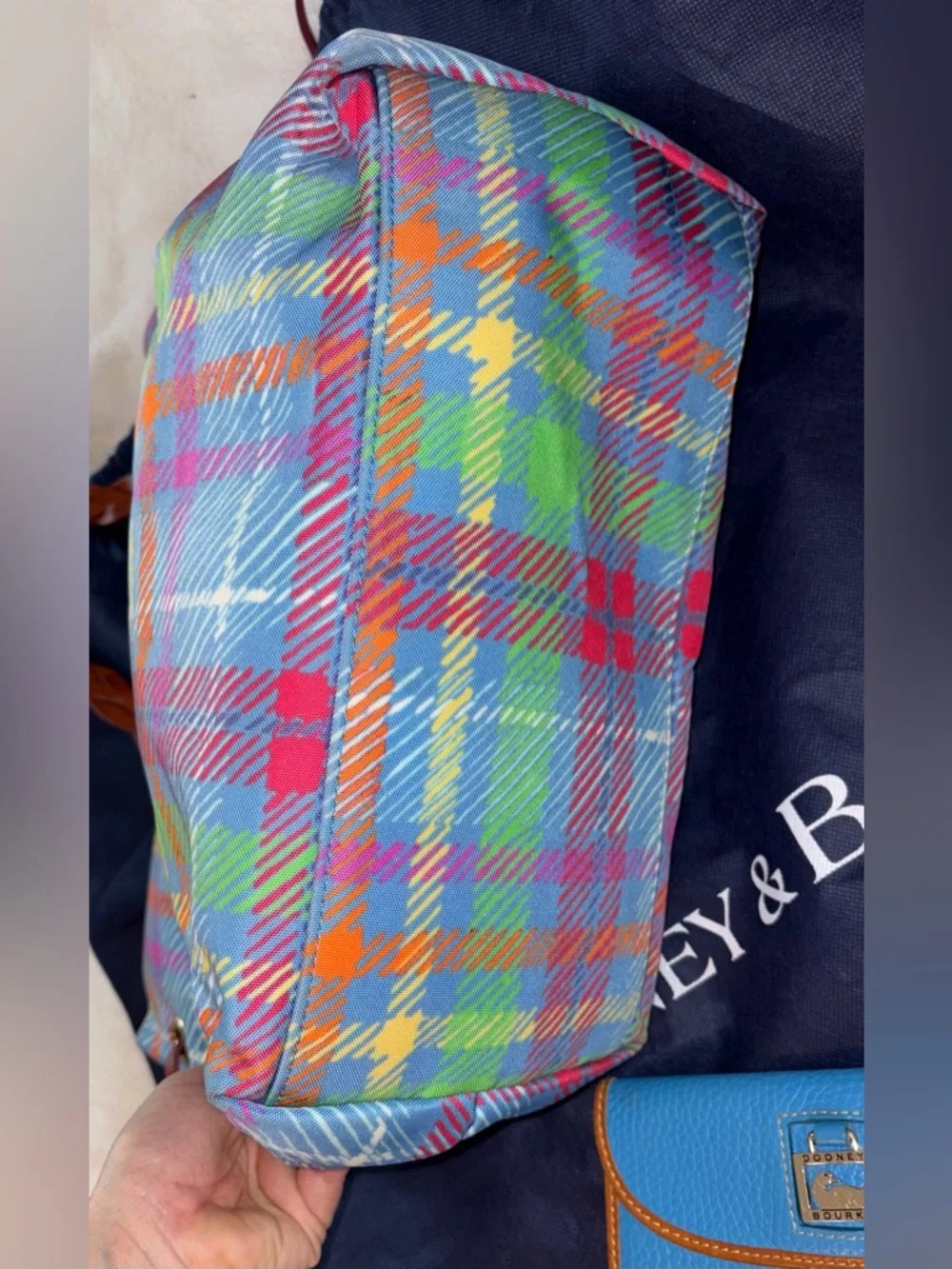 Dooney & Bourke Madras Plaid Tote with Matching Wallet